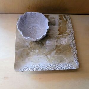 Elegant Ceramic Plate and Bowl Set